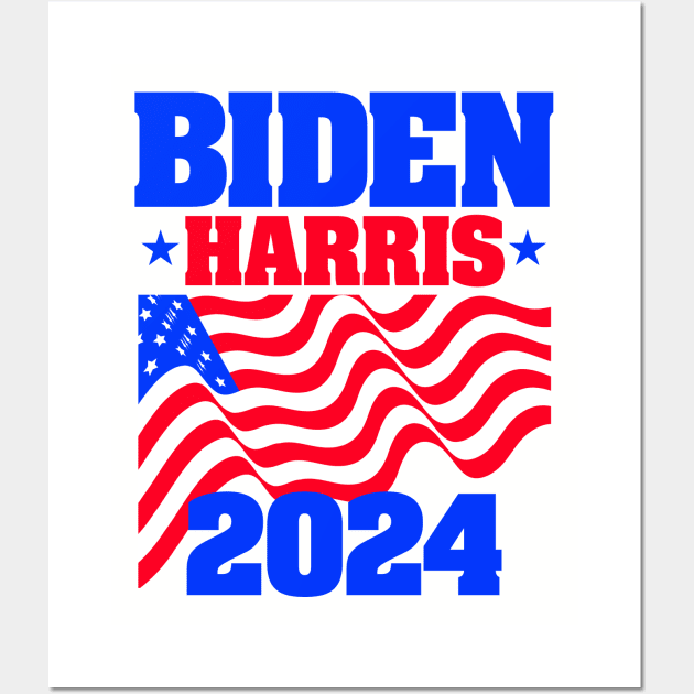 Biden-Harris 2024 for Light Backgrounds Wall Art by MotiviTees